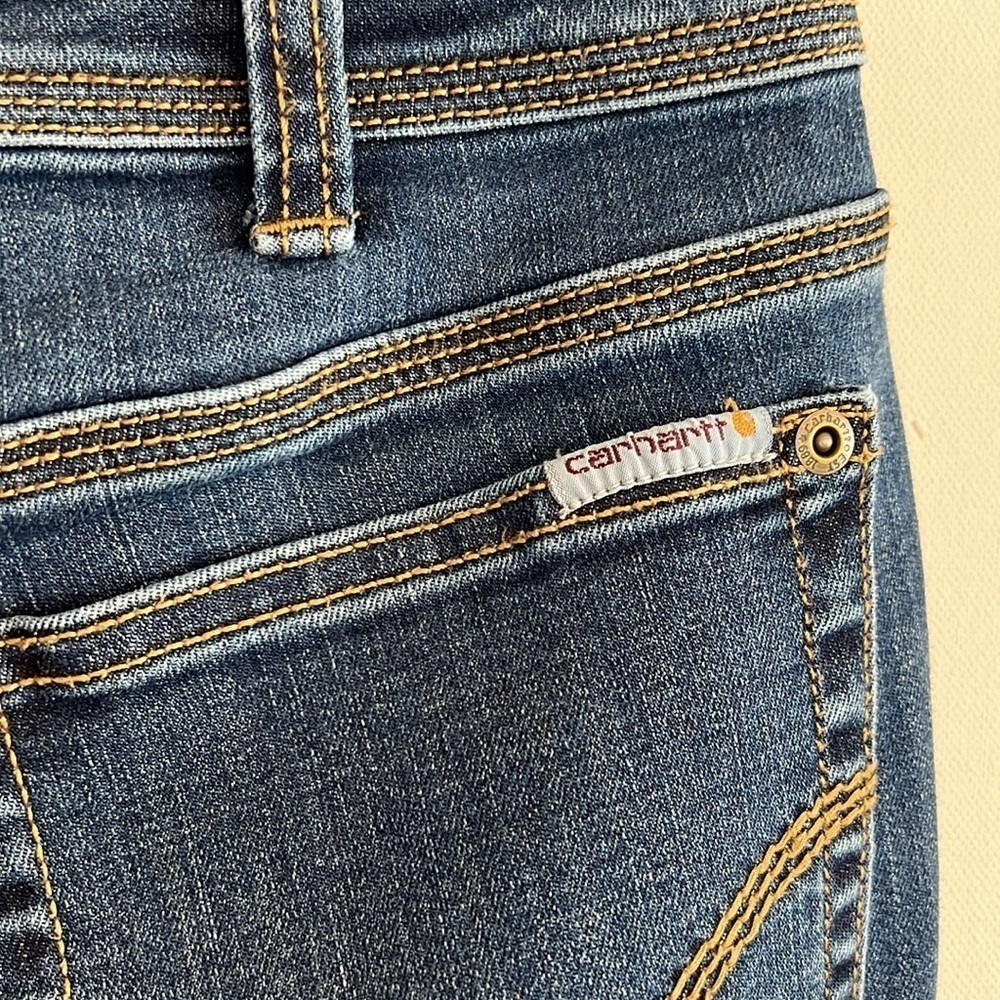 CARHARTT slim fit jeans size 14 straight leg has stretch - Picture 6 of 15